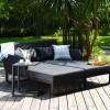 Maze Lounge Outdoor Fabric Unity Charcoal Sunlounger 