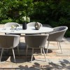 Maze Lounge Outdoor Fabric Ambition Lead Chine 6 Seat Oval Dining Set 