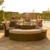 Maze Rattan Garden Brown Chelsea Lifestyle Sofa Set & Glass Table Top