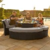 Maze Rattan Grey Chelsea Lifestyle Sofa Set & Glass Table Top