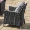 Maze Rattan Garden Furniture Henley Grey Corner Sofa with Reclining Arms and Table