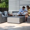 Maze Lounge Outdoor Fabric Apollo Flanelle Large Corner Group Sofa Set  
