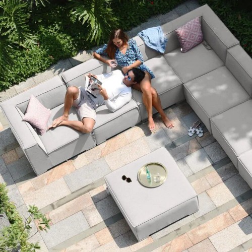 Maze Lounge Outdoor Fabric Apollo Lead Chine Corner Sofa Group 