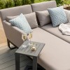 Maze Lounge Outdoor Fabric Unity Taupe Double Sunlounger  