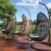 Maze Rattan Garden Furniture Malibu Grey Hanging Chair 