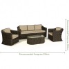 Maze Rattan Garden Furniture Winchester Garden 3 Seat Sofa Set  