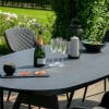 Maze Lounge Outdoor Fabric Zest Charcoal 8 Seat Oval Dining Set