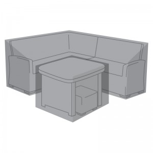 Nova Garden Furniture Ciara Black Compact Corner Dining Set Cover