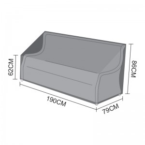 Nova Garden Furniture Oyster Black 3 Seater Sofa Cover  