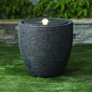 Nova Garden Furniture Jalen Dark Grey Water Feature with 1 LED Light