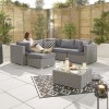 Nova Garden Furniture Chelsea White Wash Rattan Corner Sofa Set with Coffee Table 