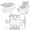 Nova Garden Furniture Sienna Grey Rattan 8 Seat Rectangular Dining Set  