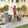 Nova Garden Furniture Camilla White Wash Rattan 2 Seat Bistro Set 