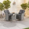 Nova Garden Furniture Camilla White Wash Rattan 2 Seat Bistro Set 