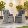 Nova Garden Furniture Thalia White Wash Rattan 2 Seat Round Bistro Set  