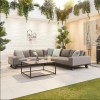 Nova Garden Furniture Tranquility Flanelle Fabric Corner Sofa Set with Coffee Table & Lounge Chair 