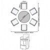 Nova Garden Furniture Henley Rattan Brown 6 Seat Round Bar Set with Parasol Hole 