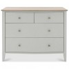 Whitby Scandi Oak Furniture Grey 4 Drawer Chest 