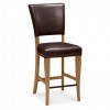Bentley Designs Belgrave Espresso Faux Leather Upholstered Bar Stool Pair