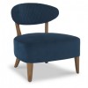 Margot Living Room Furniture Dark Blue Velvet Fabric Casual Chair