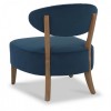 Margot Living Room Furniture Dark Blue Velvet Fabric Casual Chair