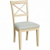 Lundy Painted Oak Furniture Cross Back Dining Chair Pair