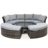 Maze Rattan Grey Chelsea Lifestyle Sofa Set & Glass Table Top