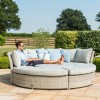 Maze Rattan Garden Furniture Oxford Chelsea Lifestyle Sofa Set & Glass Table Top  