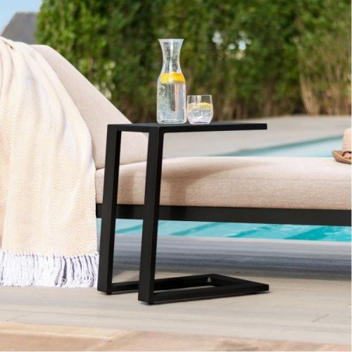 Maze Lounge Outdoor Fabric Aluminium Black Side Table