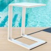 Maze Lounge Outdoor Fabric Aluminium White Side Table  