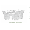 Maze Rattan Garden Furniture Victoria 6 Seat Rectangular Dining Set With Square Chairs  