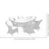 Maze Rattan Garden Furniture Winchester 6 Seat Oval Heritage Ice Dining Set