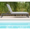 Maze Lounge Outdoor Fabric Allure Sunlounger in Flanelle  