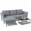 Maze Lounge Outdoor Fabric Pulse Flanelle Chaise Sofa Set
