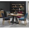 Bentley Designs Indus Oak Furniture Upholstered Red Velvet Chair (Pair)