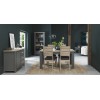 Bentley Designs Oakham Grey Painted & Oak 4-6 Extension Dining Table