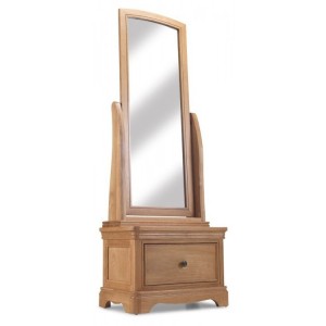 Vezelay Natural Oak Furniture Cheval Mirror