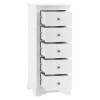 Maison White Painted Furniture 5 Drawer Wellington Chest 