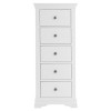 Maison White Painted Furniture 5 Drawer Wellington Chest 