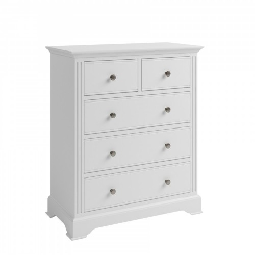 Newbury White Painted Furniture 2 Over 3 Chest of Drawers