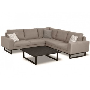 Maze Lounge Outdoor Fabric Ethos Corner Group in Taupe  