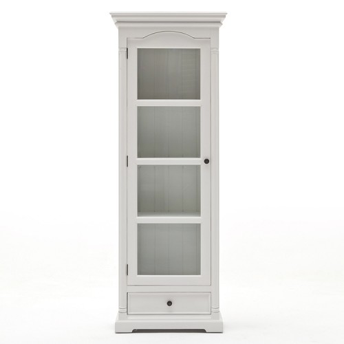 Provence White Painted Furniture Glass Cabinet