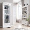 Provence White Painted Furniture Glass Cabinet