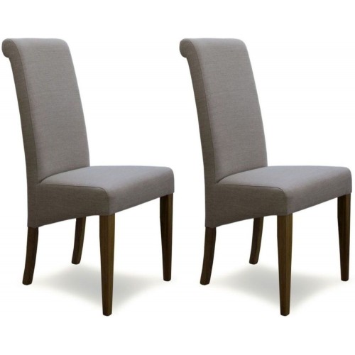 Homestyle Chair Collection Italia Beige Fabric Chair Pair
