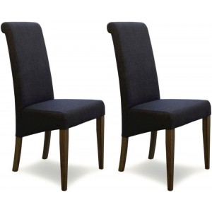 Homestyle Chair Collection Italia Brown Fabric Chair Pair