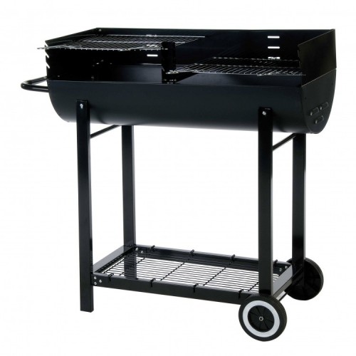 Lifestyle Appliances 1/2 Barrel With Wind Shield Charcoal BBQ