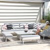 Maze Lounge Outdoor Fabric Ambition Lead Chine Corner Group with Rising Table  