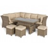 Maze Rattan Garden Furniture Tuscany Henley Corner Sofa with Reclining Arms & Rising Table