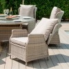 Maze Rattan Garden Furniture Cotswolds Reclining 6 Seat Round Dining Set with Woven Lazy Susan 