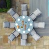 Maze Rattan Garden Furniture Cotswolds Reclining 8 Seat Round Dining Set with Woven Lazy Susan  